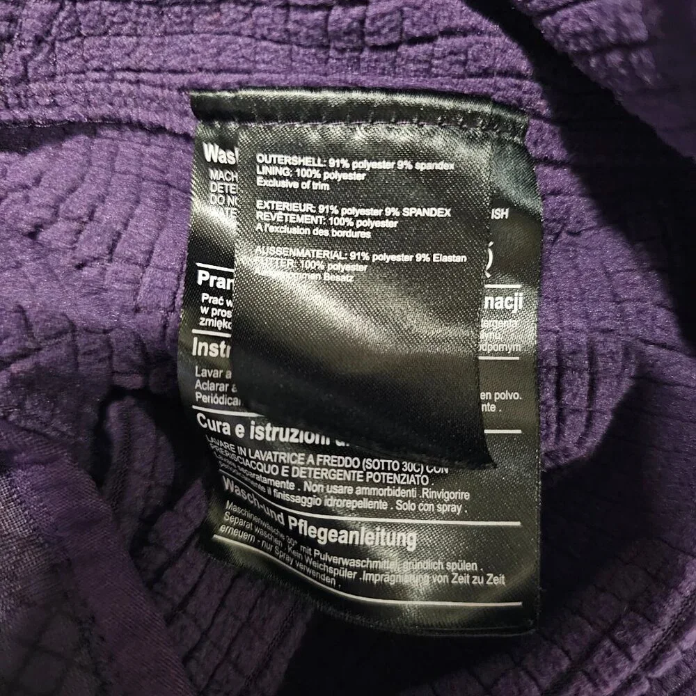 Burton AK Polartec Women Size S Full Zip Hoodie Jacket Grape Raglan Sleeve - Picture 8 of 9